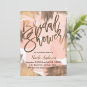 Perzik & Koperbrons Chique Modern Vrijgezellenfees Kaart (Staand voorkant)