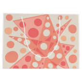 Perzik & koraal abstracte vormen groot cadeauzakje (Achterkant)