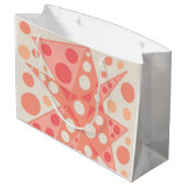 Perzik & koraal abstracte vormen groot cadeauzakje (Achterkant Gekanteld)