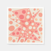 Perzik & koraal abstracte vormen servet (Voorkant)