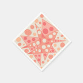 Perzik & koraal abstracte vormen servet (Hoek)