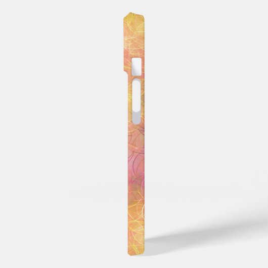 Perzik, koraal, gele Abstracte bubbels Case-Mate iPhone Case (Achterkant / Links)