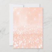 Perzik koraal make-up witte glitter 16e bruids sho kaart (Achterkant)