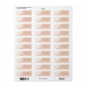 Perzik Lace Dagelijks retour adreslabels Etiket (Full Sheet)