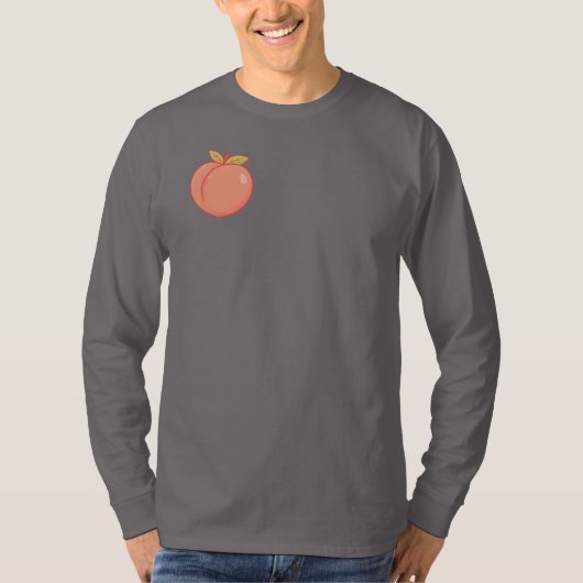 Perzik Lange Mouwen  T-shirt (Voorkant)