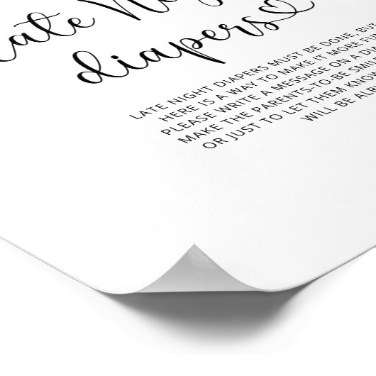 Perzik \ Late night diapers game Poster (Hoek)