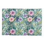 Perzik, lavendel en Blauwgroen moderne bloemen Kussensloop (Achterkant)