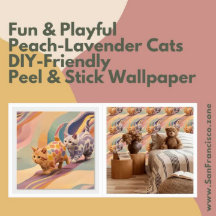 Perzik Lavendel Katten Leuk Speels DIY Peel en Sti