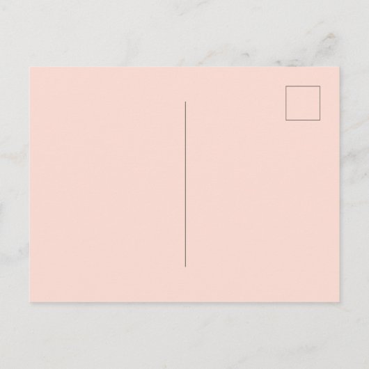 Perzik lavendel violette bloemen groen bruiloft uitnodiging briefkaart (Achterkant)