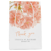 Perzik lente bloesem bloemen kunst bruiloft dank u medium cadeauzakje (Voorkant)