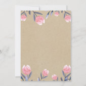 Perzik Lentetuilen van waterverf Bruidsdouche Kaart (Achterkant)