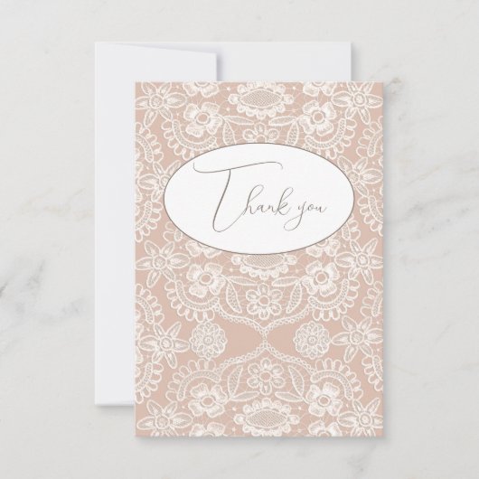 Perzik lepel - Hartelijk dank Bedankkaart (Voorkant)