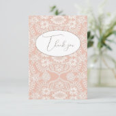 Perzik  lepel - Hartelijk dank Bedankkaart (Staand voorkant)