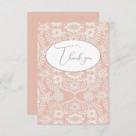 Perzik  lepel - Hartelijk dank Bedankkaart