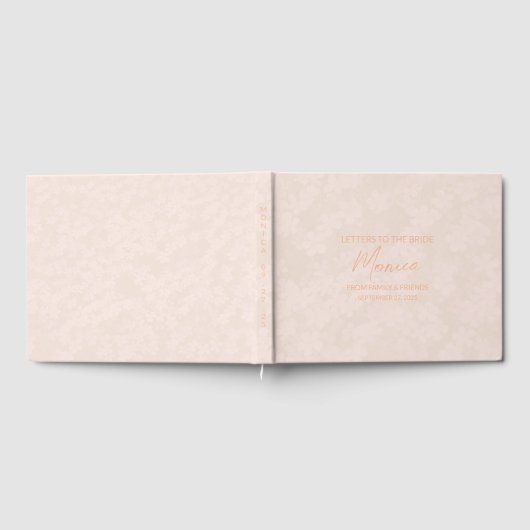 Perzik Letters to the Bride-herinneringsnotitieboe Gastenboek (Volledig)