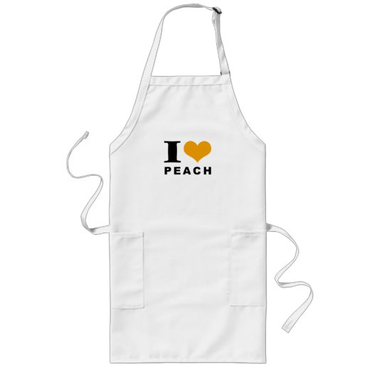 Perzik liefhebber lang schort (Voorkant)