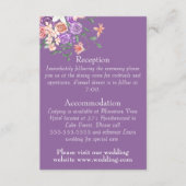 Perzik, Lila & Clay Rose Bouquet Wedding Details Informatiekaartje (Voorkant)