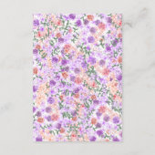 Perzik, Lila & Clay Rose Bouquet Wedding Details Informatiekaartje (Achterkant)