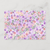 Perzik, Lila & Clay Rose Bouquet Wedding Details Informatiekaartje (Achterkant)