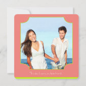 Perzik-, limoen- en bes Art Deco trouwkaarten Kaart (Achterkant)