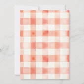 Perzik lokaal geteeld Fresh Market Baby shower Kaart (Achterkant)