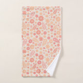 Perzik Luchtig Wildflower Meadow Patroon Bad Handdoek (Handdoek)