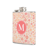 Perzik Luchtig Wildflower Meadow Patroon Heupfles (Links)