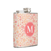 Perzik Luchtig Wildflower Meadow Patroon Heupfles (Rechts)