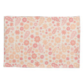 Perzik Luchtig Wildflower Meadow Patroon Kussensloop (Achterkant)