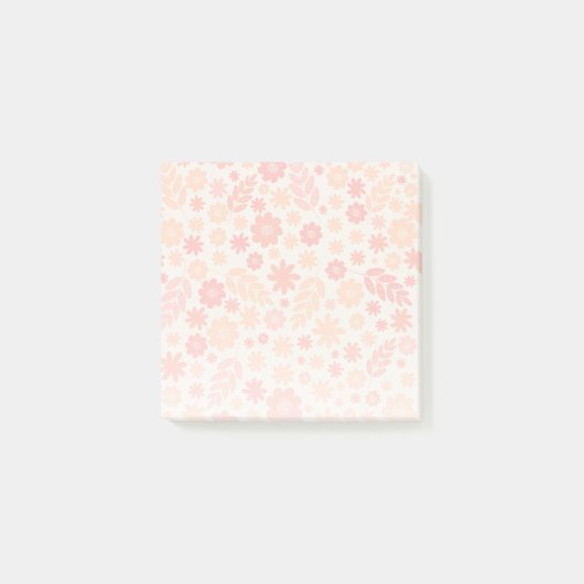 Perzik Luchtig Wildflower Meadow Patroon Post-it® Notes (Voorkant)