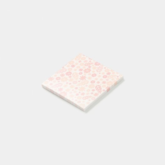 Perzik Luchtig Wildflower Meadow Patroon Post-it® Notes (Schuin)