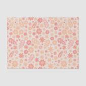 Perzik Luchtig Wildflower Meadow Patroon Tissuepapier (Voorkant)