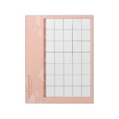 Perzik Maandelijkse Tracker Notitieblok (Linkerzijde)