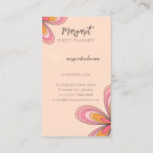 Perzik Madeliefje Evenementenorganisator Groovy 70 Visitekaartje (Achterkant)