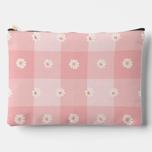 Perzik Madeliefjes Schachbrett Etui (Voorkant)