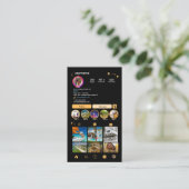 Perzik Makelaar Instagram QR Visitekaartje (Staand voorkant)