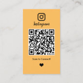 Perzik Makelaar Instagram QR Visitekaartje (Achterkant)