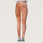 Perzik Marmer Abstract Leggings (Voorkant)