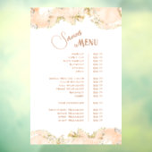 Perzik Marmer Design Services Menu Raamsticker (Vel 3)