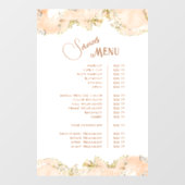 Perzik Marmer Design Services Menu Raamsticker (Vel)