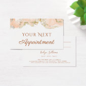 perzik marmerend ontwerp Afsprakenkaart Visitekaartje (Bureau)