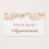 perzik marmerend ontwerp Afsprakenkaart Visitekaartje (Voorkant)