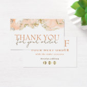 perzik marmerend ontwerp dank u kortingskaart visitekaartje (Bureau)