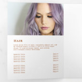 Perzik marmerend ontwerp trifold brochure drieluik kaart (Binnenzijde eerst)