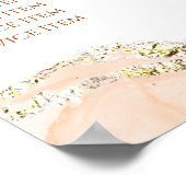 Perzik Marmering Design prijslijst Poster (Hoek)