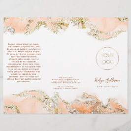 Perzik marmering ontwerp brochure
