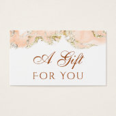 perzik marmering ontwerp Gift Kaart (Voorkant)