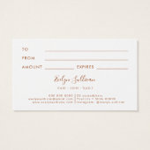 perzik marmering ontwerp Gift Kaart (Achterkant)