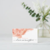 Perzik Meloen Waterverf Vlekkerig  Visitekaartje (Staand voorkant)