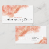 Perzik Meloen Waterverf Vlekkerig  Visitekaartje (Voorkant / Achterkant)